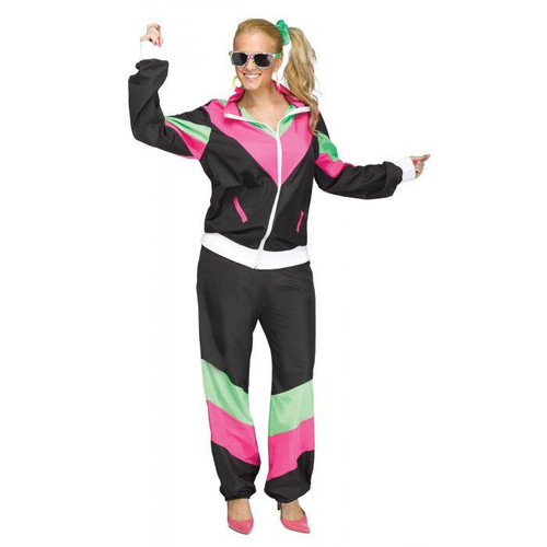 Fun World 80's Track Suit Costume - Female Adult